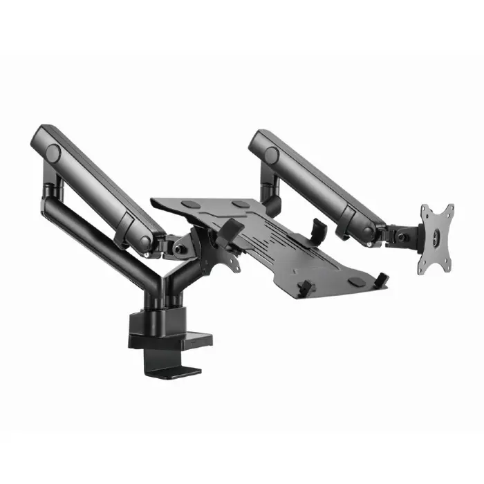Gembird MA-DA3-02 Desk mounted adjustable monitor arm with notebook tray (full-motion), 17”-32”, up to 8 kg