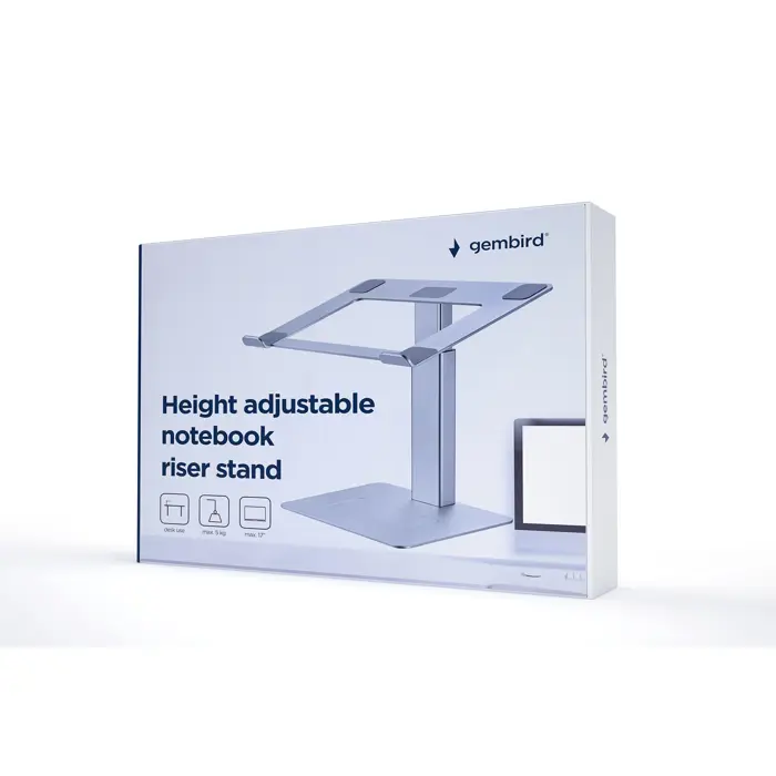 Gembird NBS-D1-02 laptop stand Silver 39.6 cm (15.6")