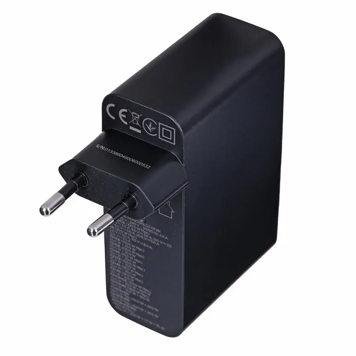 Gembird TA-UC-PDQC100LCD-01-BK mobile device charger Laptop, Smartphone Black AC Fast charging Indoor