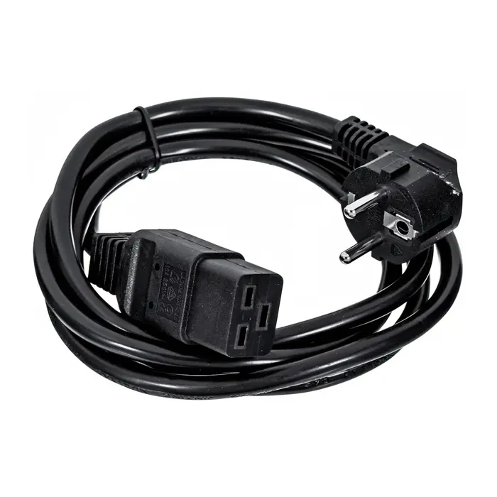 Gembird Type F/C19 1.8m Black Power plug type F C19 coupler