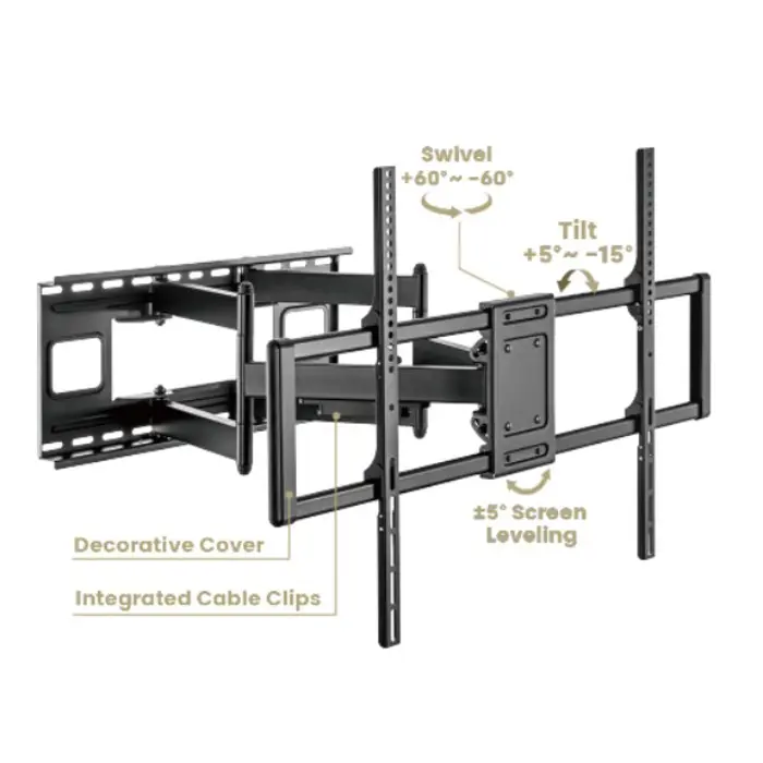 Gembird WM-120ST-01 TV mount/stand 3.05 m (120") Black