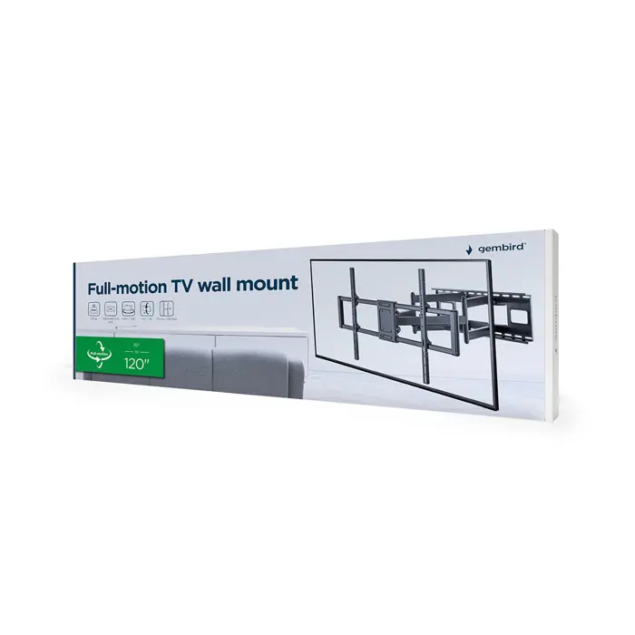 Gembird WM-120ST-01 TV mount/stand 3.05 m (120") Black