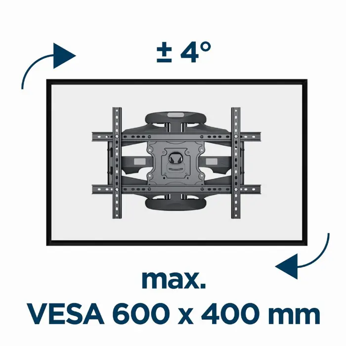 Gembird WM-75ST-01 Full motion TV wall mount, 32”-75” (45 kg)