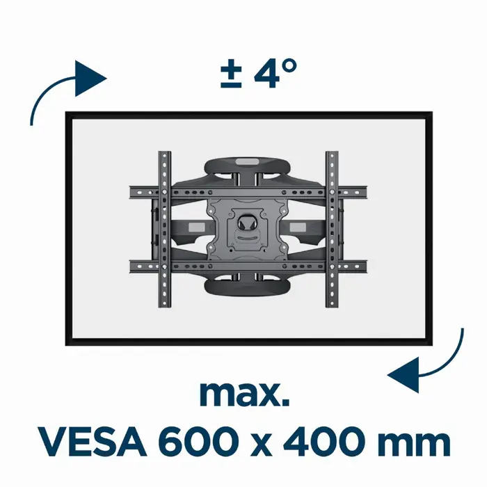 Gembird WM-75ST-01 Full motion TV wall mount, 32”-75” (45 kg)