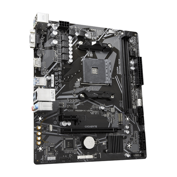 GIGABYTE A520M K V2, DDR4, SATA3, USB3.2Gen1, HDMI, AM4 mATX