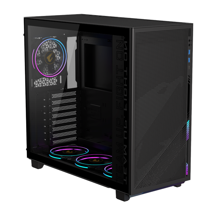 Gigabyte AORUS C400 GLASS USB-C USB 3.2 Gen2 ATX AORUS RGB osvetljeno ohišje, crno