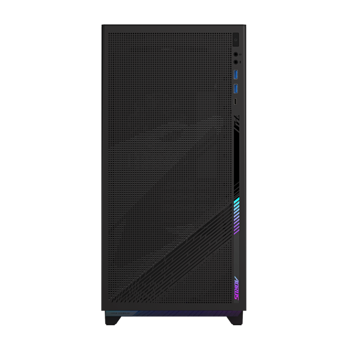 Gigabyte AORUS C400 GLASS USB-C USB 3.2 Gen2 ATX AORUS RGB osvetljeno ohišje, crno