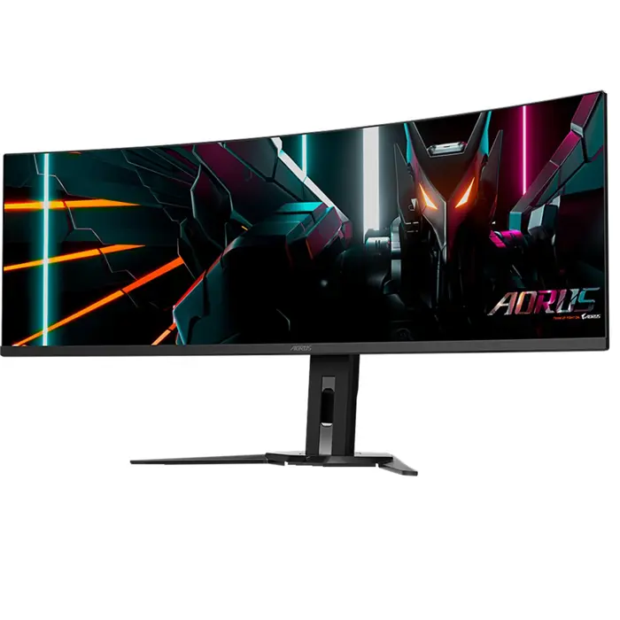 GIGABYTE AORUS CO49DQ, gaming monitor - 49 - black, DQHD, curved, USB-C, AMD Free-Sync Premium Pro, 144Hz panel