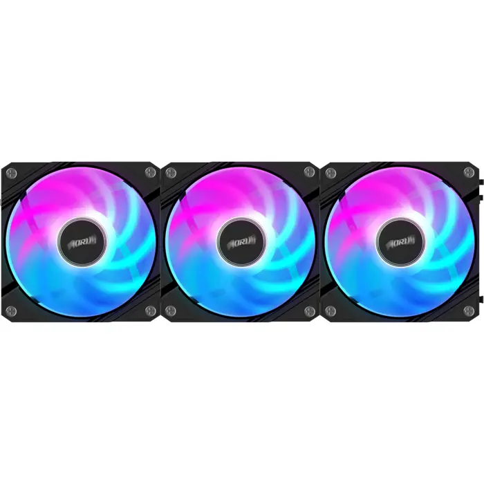 GIGABYTE AORUS EZ CHAIN FAN 120, case fan black, 3-pack, 120 mm