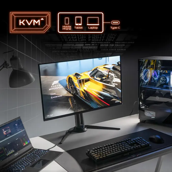 GIGABYTE AORUS FO32U 31.5” UHD Gaming Monitor - 3840 x 2160 (UHD), 165Hz, 0.03ms, 250 cd/m2, FreeSync Premium Pro, DisplayHDR True Black 400, HDMI 2.1, Displayport 1.4