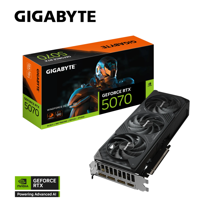 Gigabyte Aorus GeForce RTX 5070 Windforce OC SFF 12G GRAPHIC CARD, 12GB GDDR7, PCI-E 5.0