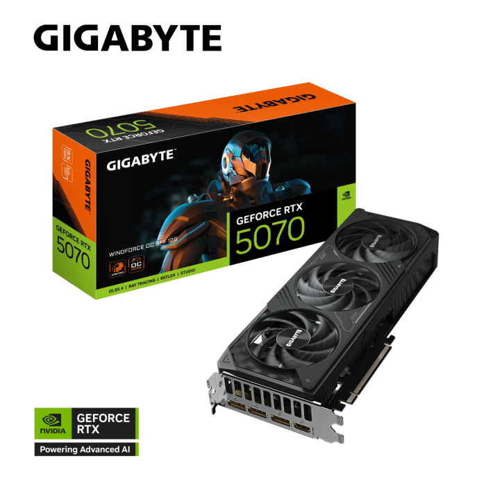Gigabyte Aorus GeForce RTX 5070 Windforce OC SFF 12G GRAPHIC CARD, 12GB GDDR7, PCI-E 5.0