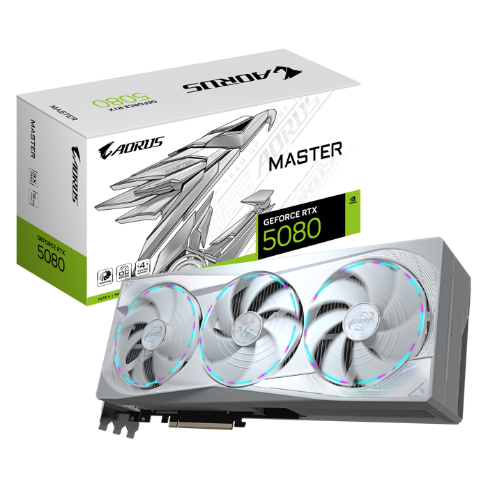 Gigabyte Aorus GeForce RTX 5080 Master Ice 16G, 16384 MB GDDR7-GV-N5080AORUSM ICE-16GD