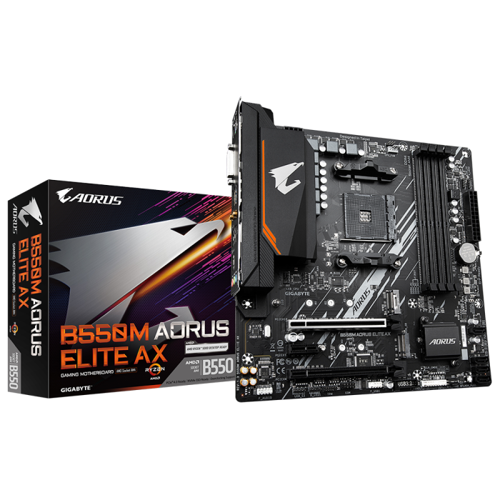 GIGABYTE B550M AORUS ELITE AX, DDR4, SATA3, USB3.2Gen1, HDMI, AM4 mATX