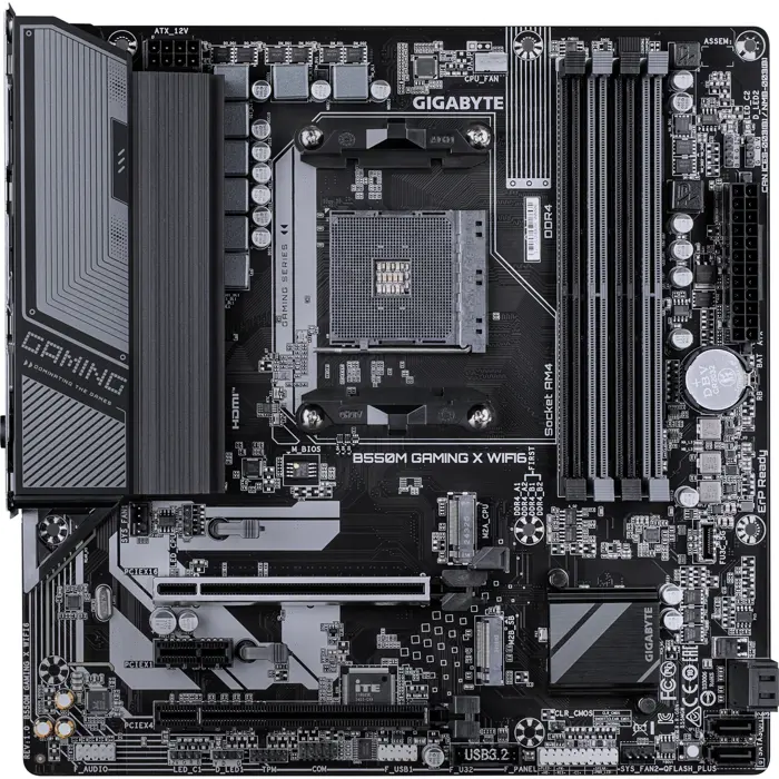 GigaByte B550M GAMING X WIFI6 (black/grey) - Socket AM4