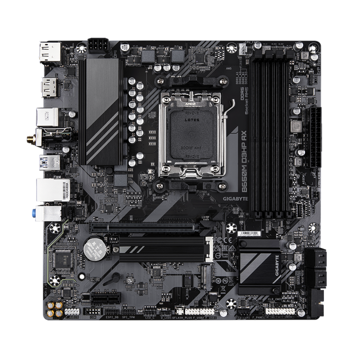 GIGABYTE B650M D3HP AX, DDR5, SATA3, USB3.2Gen1, DP, 2.5GbE, WiFi, AM5 mATX