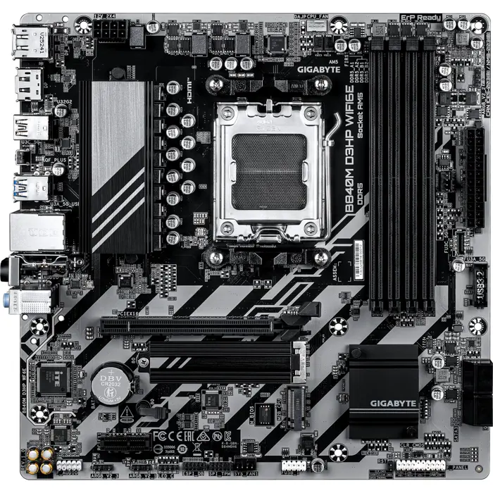 Gigabyte B840M D3HP WiFi6E AMD AM5 Micro-ATX Motherboard