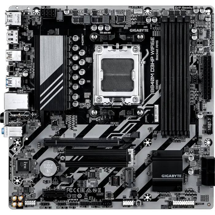 Gigabyte B840M D3HP WiFi6E AMD AM5 Micro-ATX Motherboard