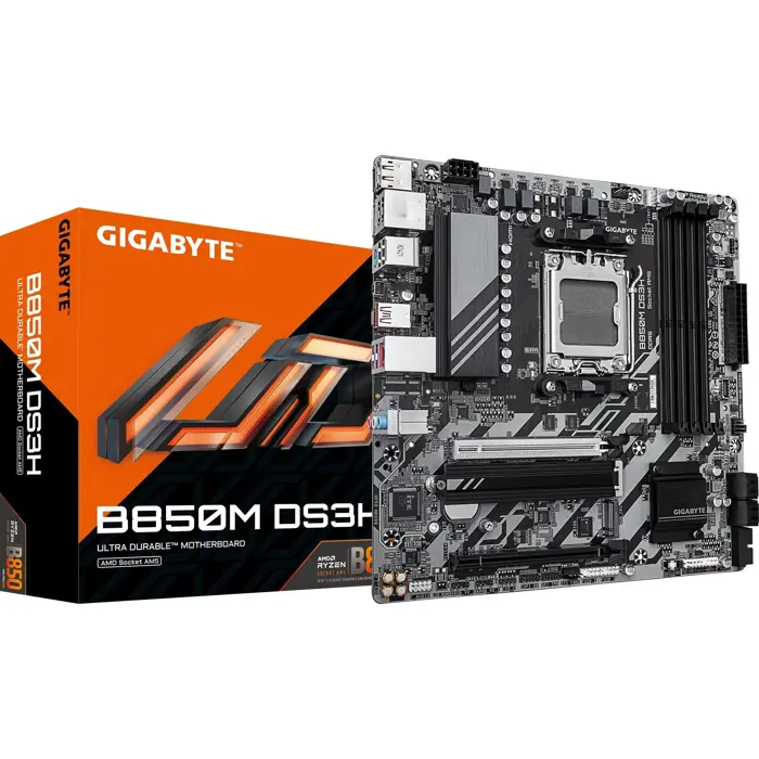 Matična ploča Gigabyte B850M DS3H – AM5, DDR5, PCIe 5.0, USB 3.2