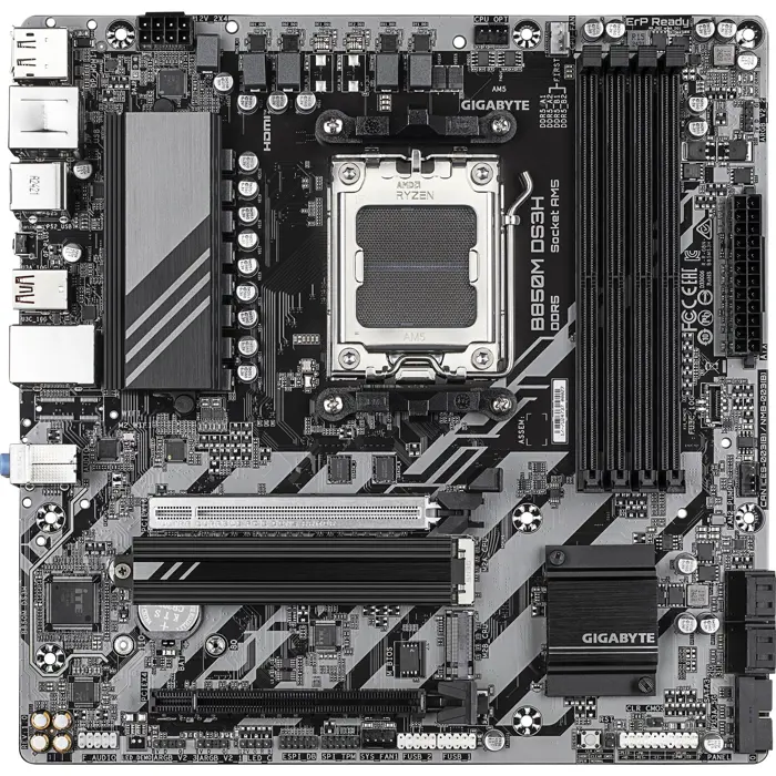 Matična ploča Gigabyte B850M DS3H – AM5, DDR5, PCIe 5.0, USB 3.2