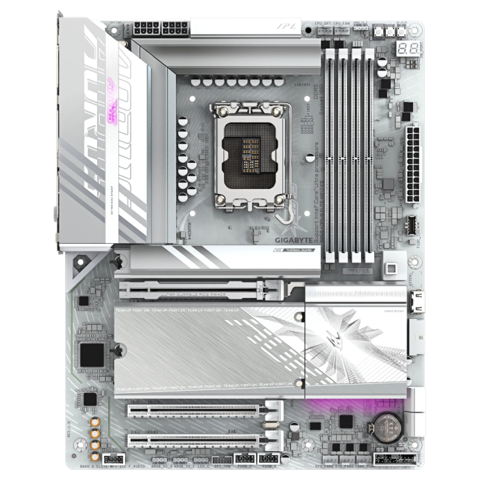 GIGABYTE B860 AORUS ELITE WF7 ICE, DDR5, SATA3, USB4, DP, Wi-Fi 7, LGA1851 ATX