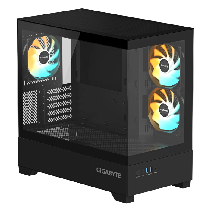 Gigabyte C201 PANORAMIC ATX RGB osvetljeno ohišje, crno