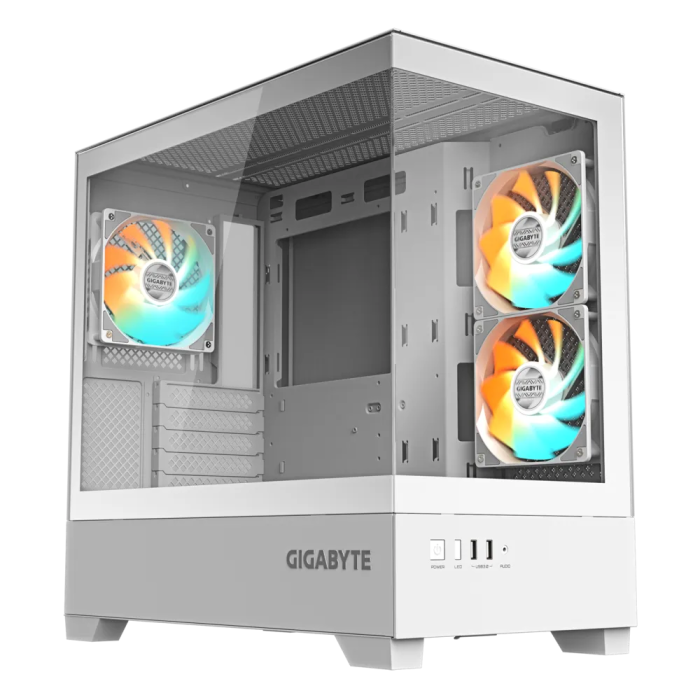 Gigabyte C201 PANORAMIC ICE ATX RGB osvetljeno ohišje, belo