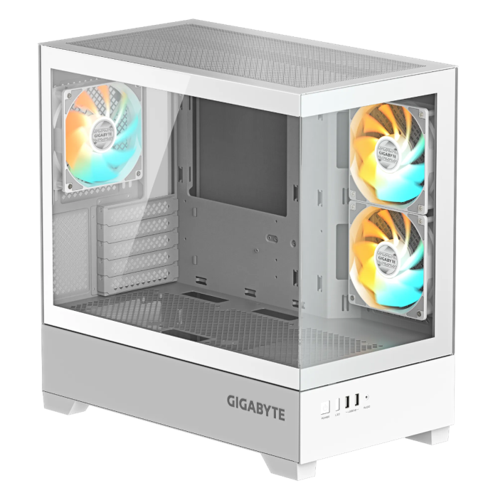 Gigabyte C201 PANORAMIC ICE ATX RGB osvetljeno ohišje, belo