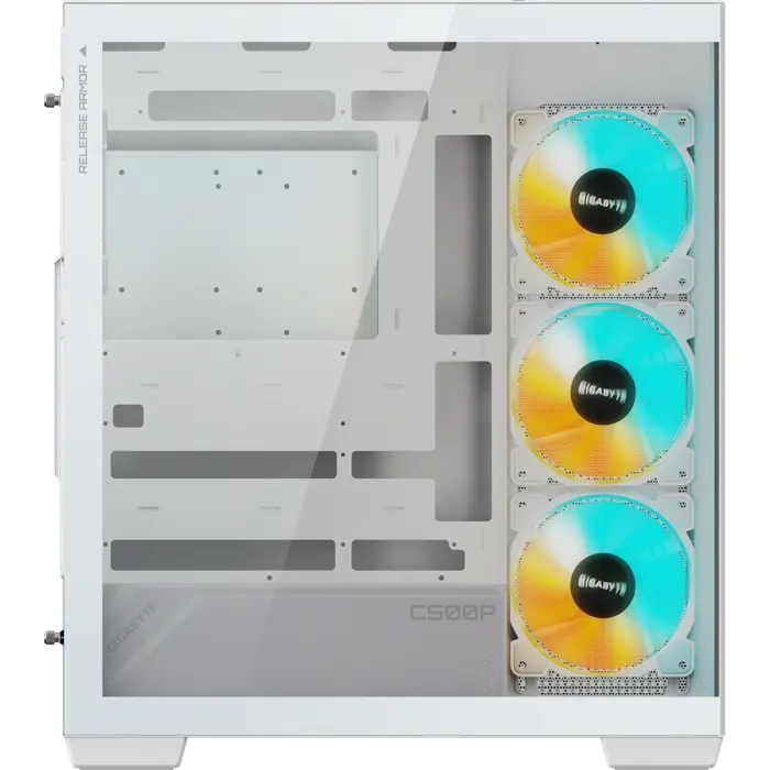 GIGABYTE C500 Panoramic Stealth Ice, Tower Case (White, Tempered Glass x 2)