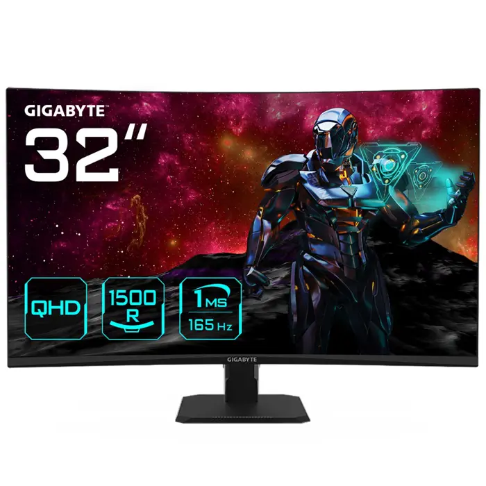Gigabyte GS32QC computer monitor 80 cm (31.5") 2560 x 1440 pixels Quad HD LCD Black