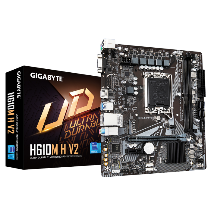 GIGABYTE H610M H V2, DDR5, SATA3, HDMI, USB3.2Gen1, LGA1700 mATX