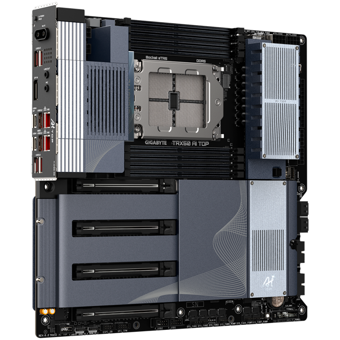 GIGABYTE Mainboard Desktop TRX50 AI TOP 2B, AMD Ryzen Threadripper PRO 7000 series/ Ryzen Threadripper 7000