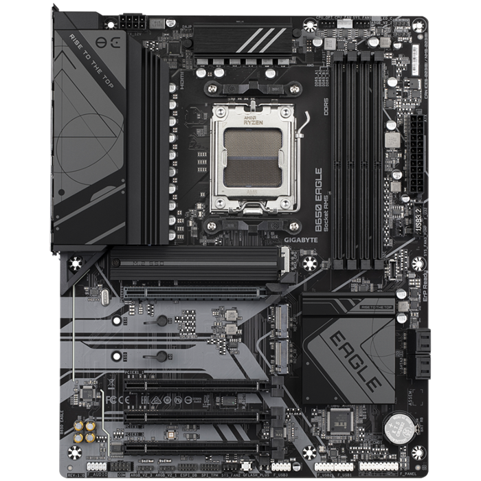 GIGABYTE MB B650 EAGLE (AM5, 4xDDR5 128, 1x PCI-E 4.0 x16x16, 3x PCI-E 3.0 x16x1, 4x SATA, 3x M.2 PCIe 4.0, 1xHDMI, 1xDP, 2.5GbE LAN, ATX, Retail)