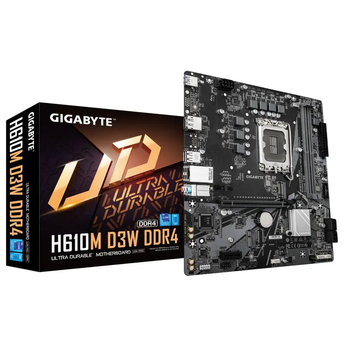 Gigabyte MB H610M D3W, S.1700, 2xDDR5/5600, PCIe 4.0, G-LAN, DP/HDMI, mATX