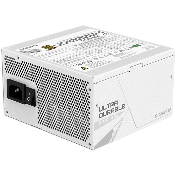 GIGABYTE UD1000GM PG5 V2 ICE, 1000W, White, 80 PLUS Gold, ATX 3.1, Fully Modular
