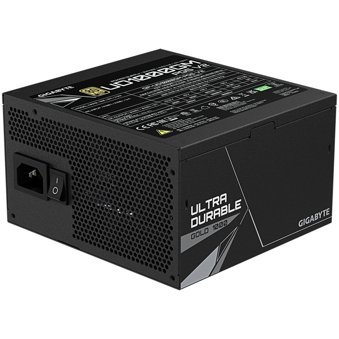 GIGABYTE UD1000GM PG5 V2 ICE, 1000W, White, 80 PLUS Gold, ATX 3.1, Fully Modular
