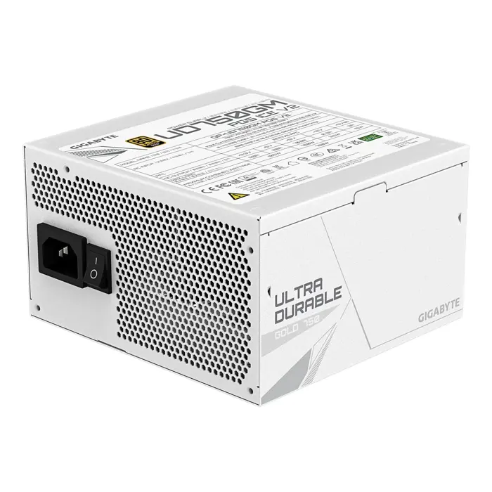 GIGABYTE UD750GM PG5 V2 ICE Power Supply Unit- PCIe Gen 5.1, 80 PLUS Gold, Fully Modular Design, 120mm Fan, ATX 3.1 compatible, EU Plug