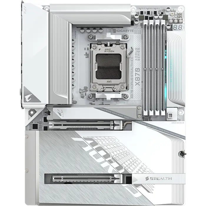 GigaByte X870 A STEALTH ICE (silver/white) - Socket AM5 motherboard
