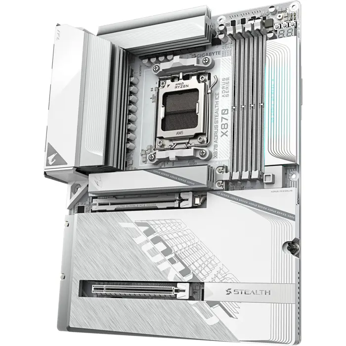 GigaByte X870 A STEALTH ICE (silver/white) - Socket AM5 motherboard