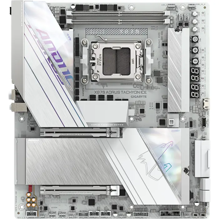 Gigabyte X870 A Tachyon ICE AMD AM5 ATX Motherboard White