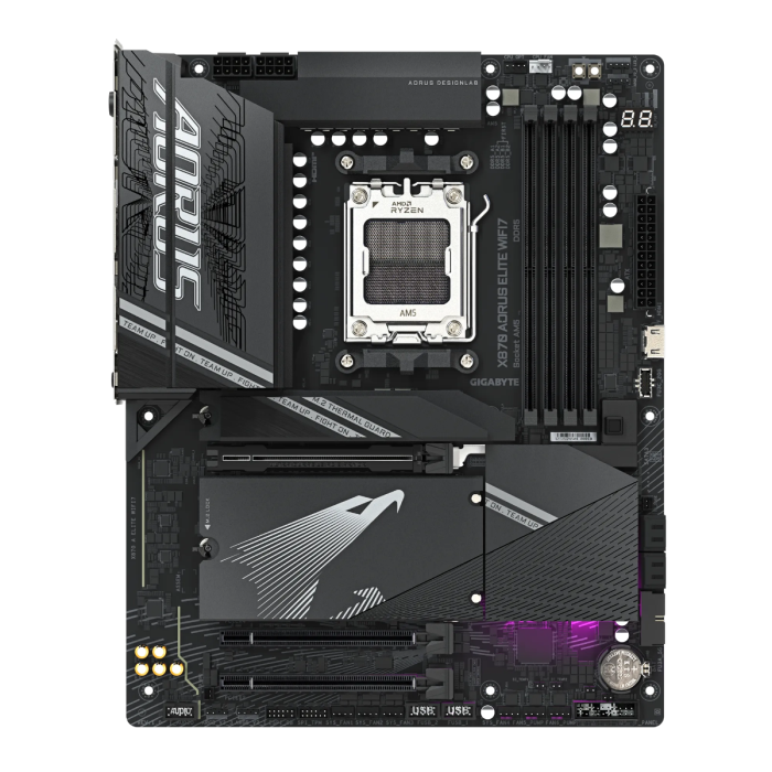 GIGABYTE X870 AORUS ELITE WIFI7, DDR5, SATA3, USB4, DP, 2.5GbE, WiFi 7, AM5 ATX