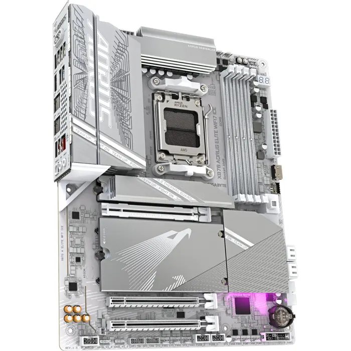 GIGABYTE X870 AORUS ELITE WIFI7 ICE - Socket AM5 - motherboard (silver)