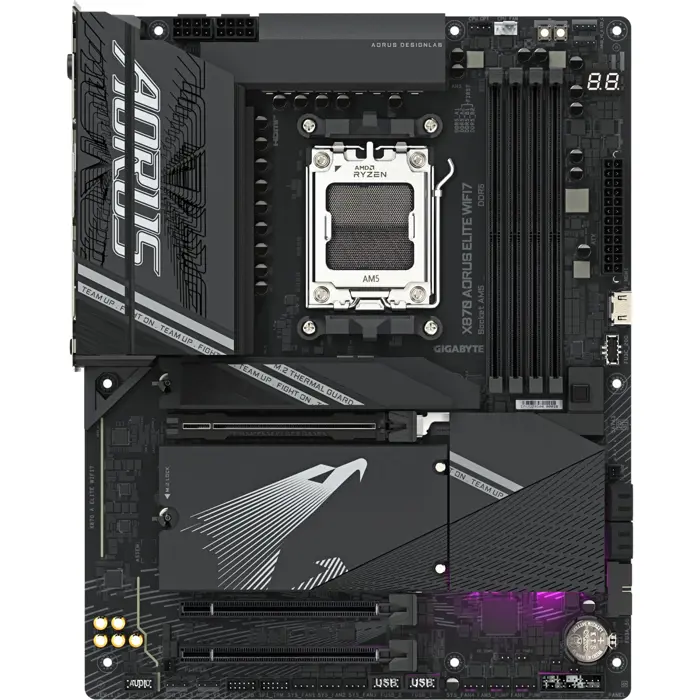 GIGABYTE X870 AORUS ELITE WIFI7 - Socket AM5 - motherboard (black)