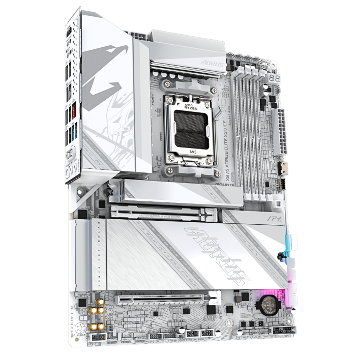 GIGABYTE X870 AORUS ELITE X ICE, DDR5, SATA3, USB4, DP, 2.5GbE, WiFi 7, AM5 ATX