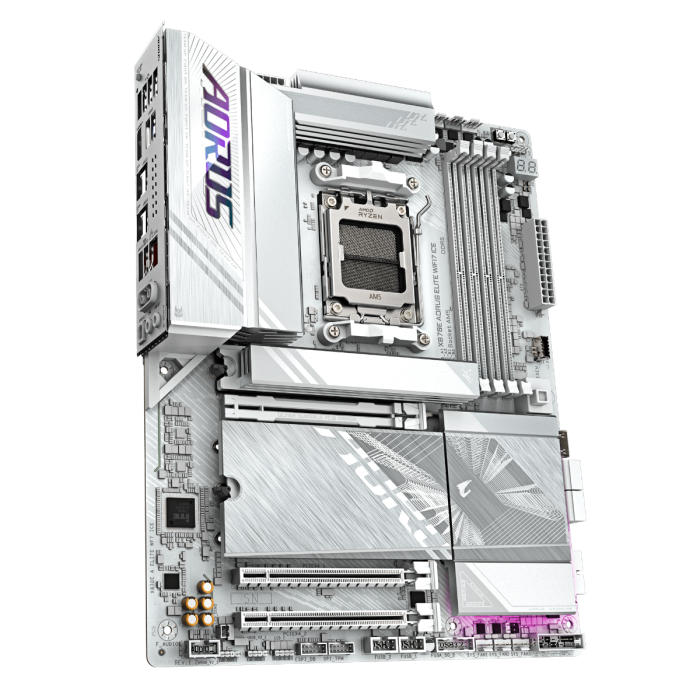 GIGABYTE X870E A ELITE WF7 ICE, DDR5, SATA3, USB4, DP, 2.5GbE, WiFi 7, AM5 ATX