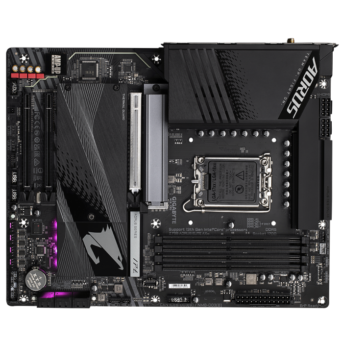 GIGABYTE Z790 AORUS ELITE AX, DDR5, SATA3, USB3.2Gen2x2, DP, 2.5GbE, WIFI 6E, LGA1700 ATX