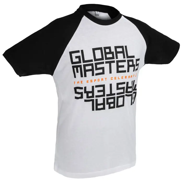 Global Masters T-Shirt GM Text - white (S)-GM-M-BY007B-S