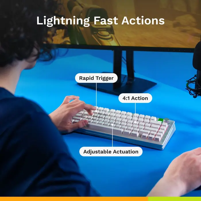 Glorious GMMK 3 Pro HE 75% Gaming Keyboard - Pre-Built, ANSI (US), Fox HE Switches, Black