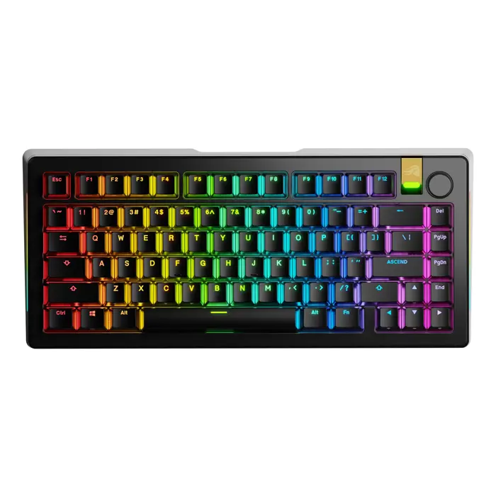 Glorious GMMK 3 Pro HE Wireless 75% Gaming Keyboard - Pre-Built, ANSI (US), Fox HE Switches, Black