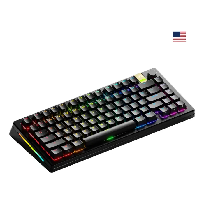 Glorious GMMK 3 Pro HE Wireless 75% Gaming Keyboard - Pre-Built, ANSI (US), Fox HE Switches, Black